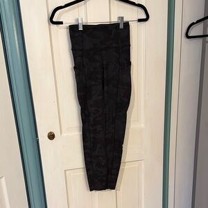 Lululemon Black Camouflage Leggings